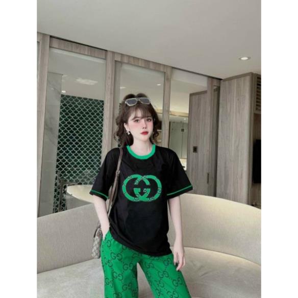 Set bộ thun cotton nữ jogger style in chữ, sét đồ thời trang thể thao năng động - HTR NN0311