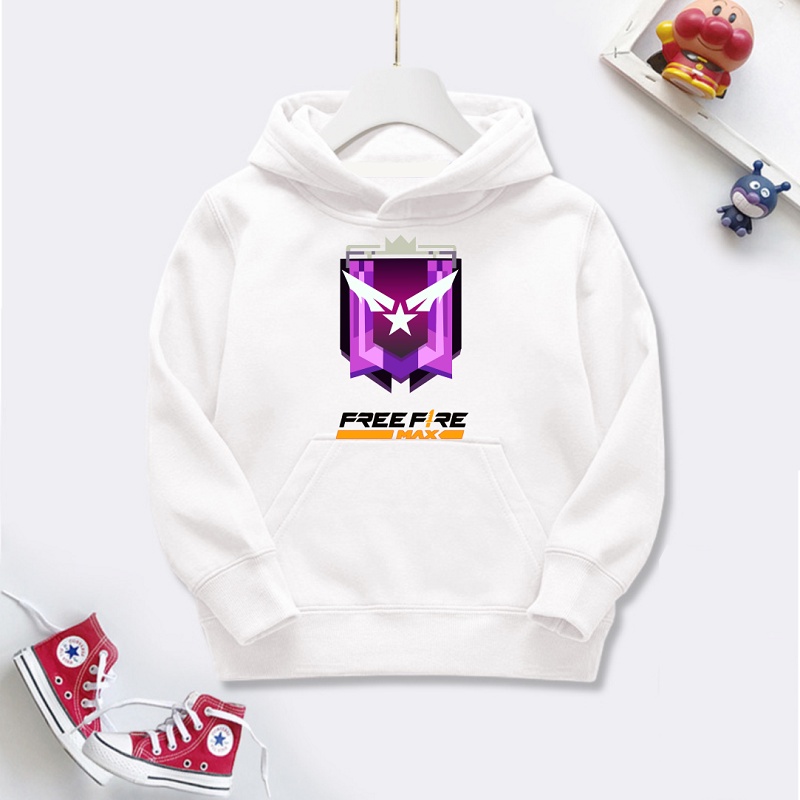 HOT Áo khoác nỉ bông chui đầu Free Fire Max màu trắng cực chất cho bé