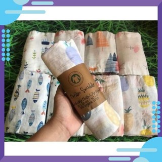 Khăn xô tắm muslin swaddle 100% organic cotton.