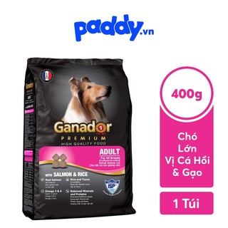 [400g] Thức Ăn Hạt Cho Chó Ganador Vị Cá Hồi & Gạo