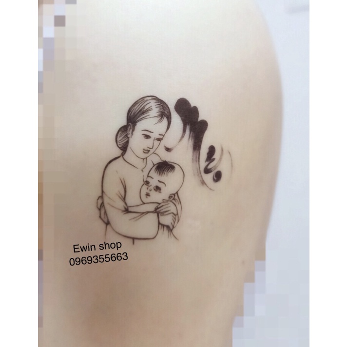Hình xăm dán Mẹ Con