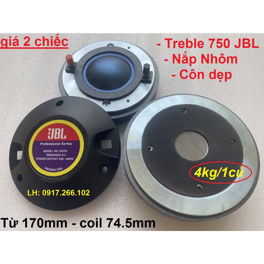 Cặp Treble 750 JBL Từ 170 Côn 74.5mm dẹt nắp nhôm - Trép kèn sân khấu lớn - Giá 2 Chiếc