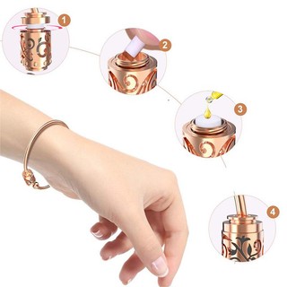 Vòng Đeo Tay Khuếch Tán Tinh Dầu Bằng Thép Không Gỉ Màu Vàng Hồng