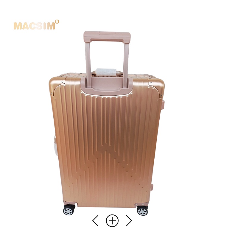 Vali hợp kim nhôm nguyên khối MS1104 Macsim cao cấp màu rose cỡ 29 inches