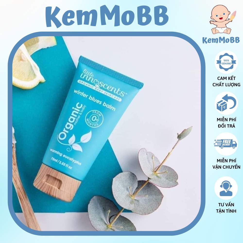 Dầu Bôi Ấm Ngực Organic Little Innoscents Cho Bé 75ml Phòng Ngừa Cảm Cúm, Giảm Ho, Nghẹt Mũi Cho Bé Yêu