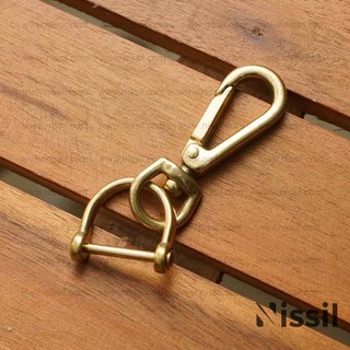 Móc đồng 10mm kèm Dring - móc chìa khoá ô tô xe máy