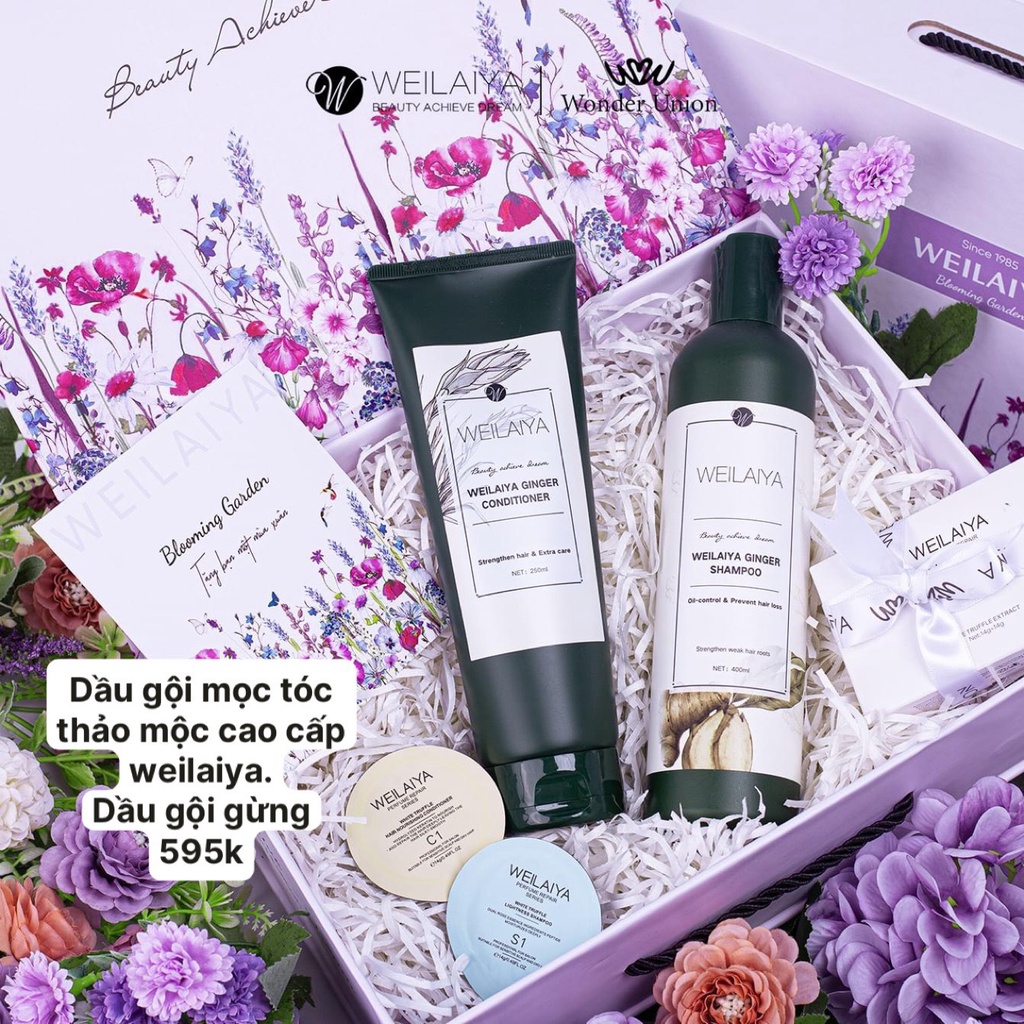 Quà Weilaiya Dầu Gội Xả Gừng Kích Thích Mọc Tóc Weilaiya Ginger Dầu Gội Đầu Hạn Chế Gàu