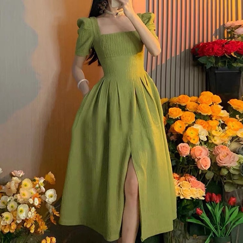 Đầm tiểu thư xanh bơ BIGSIZE  - Xẹt Studio Lady