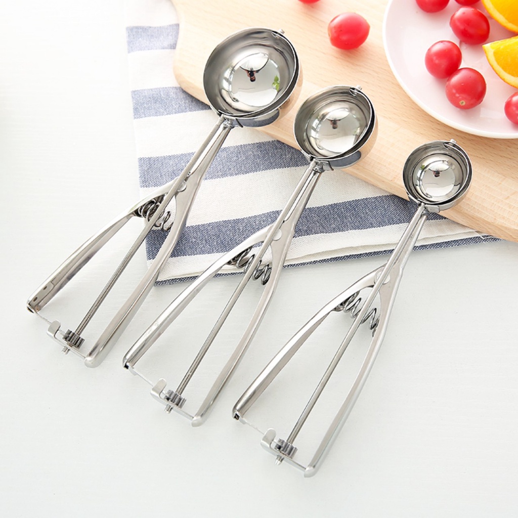 Dụng Cụ Tạo Kem Nhanh Chóng, Kẹp Tạo Hình Thịt Viên Tiện Lợi Bằng Kim Loại Không Gỉ Sử Dụng Nhà Bếp