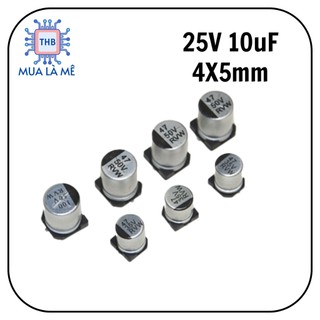 Tụ nhôm smd 25v 10uf 4x5mm