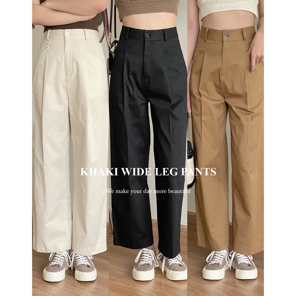 QUẦN KAKI BAGGY 1 LI GẤP TÚI XÉO_QD1259