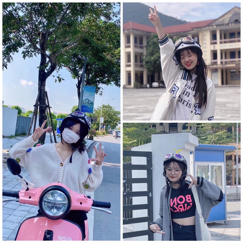 Lưỡi trai gắn mũ bảo hiểm nửa đâu, nón bảo hiểm 1 phần 2