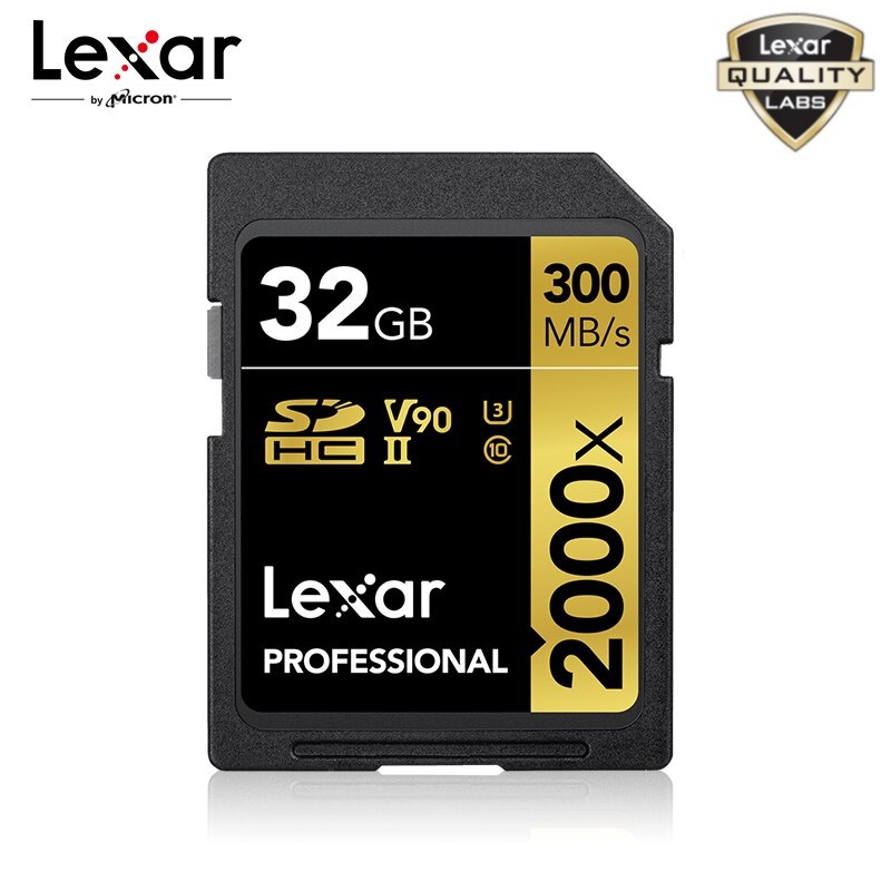 Thẻ Nhớ Tốc Độ Cao Lexar 2000x UHS-II SD 32GB 64GB 128G 300MB / s Cho Máy Ảnh Kỹ Thuật Số Lexar 2000x 3D 4K SLR