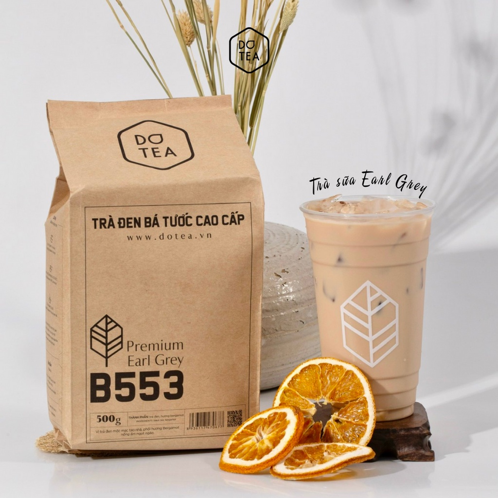 Trà đen bá tước cao cấp B553 Dotea Earl Grey Tea - 500g vị thơm tao nhã hương Bergamot nồng nàn