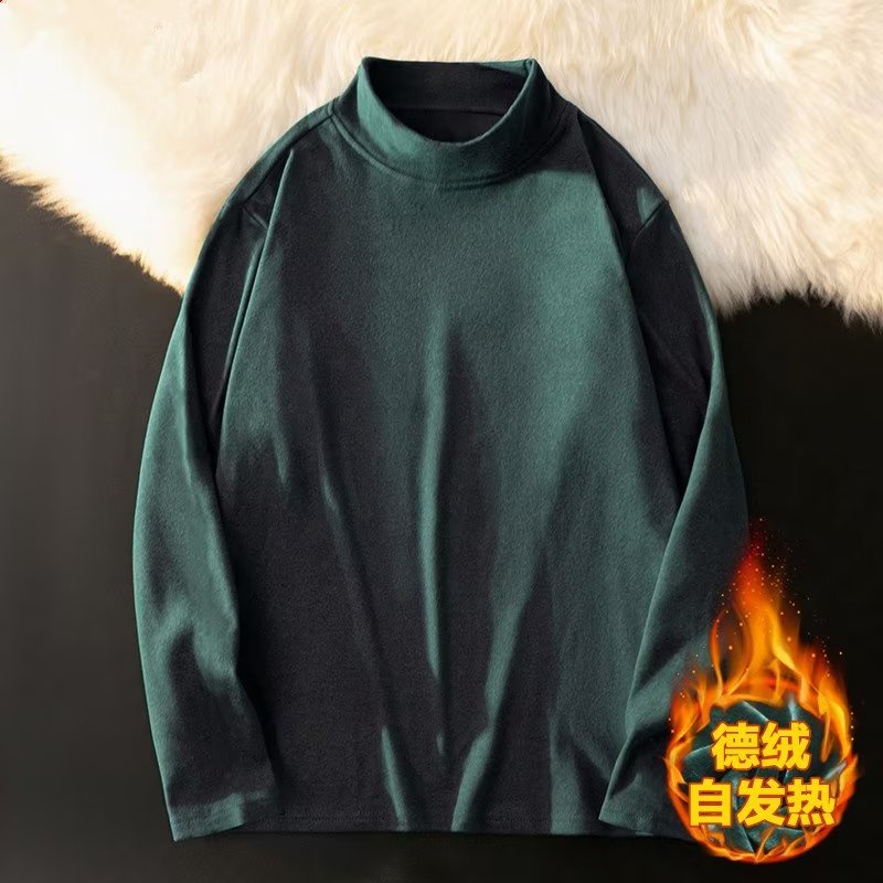 Áo Thun Tay Dài Cổ Tròn Màu Trơn Thời Trang Mùa Thu Phong Cách Hàn Quốc Cho Nam Size M-5XL