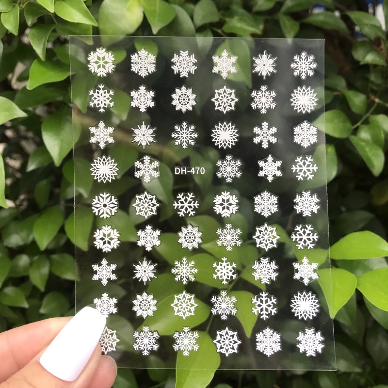 Sticker Noel dán móng nail Giáng sinh hoạt hình