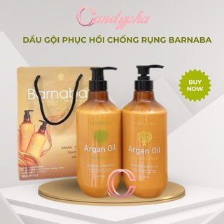 Dầu gội xả ngăn rụng tóc phục hổi hư tổn BARNABA Argan Oil 750ml x2