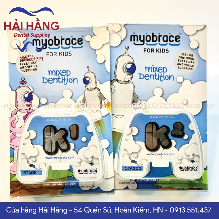 Hàm chỉnh răng tại nhà trainer Myobrace K1 / K2 for Kids