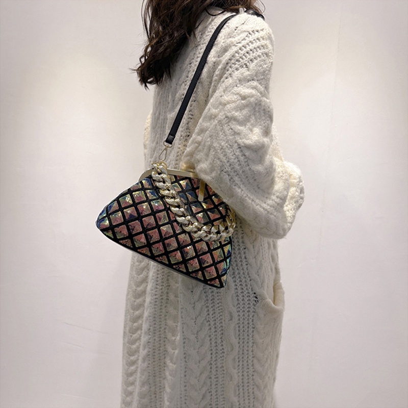 Túi Đeo Chéo Đính Kim Sa Lấp Lánh Phong Cách Retro Dễ Phối Đồ