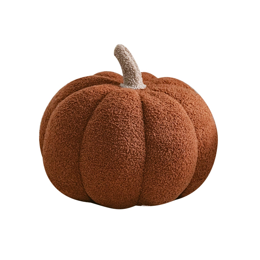 Gối Bông Bằng Cotton Lông Cừu PP Hình Quả Bí Ngô Trang Trí Halloween