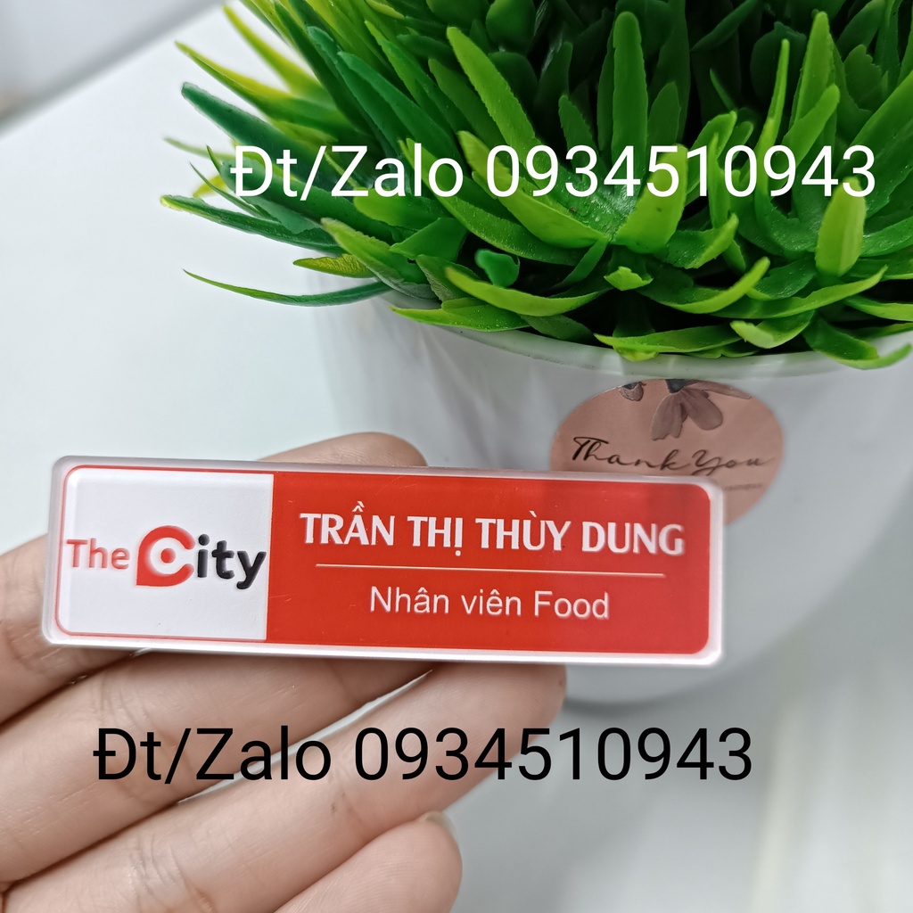 THẺ TÊN NHÂN VIÊN CÀI ÁO - THIẾT KẾ THEO YÊU CẦU - CHẤT LIỆU MICA