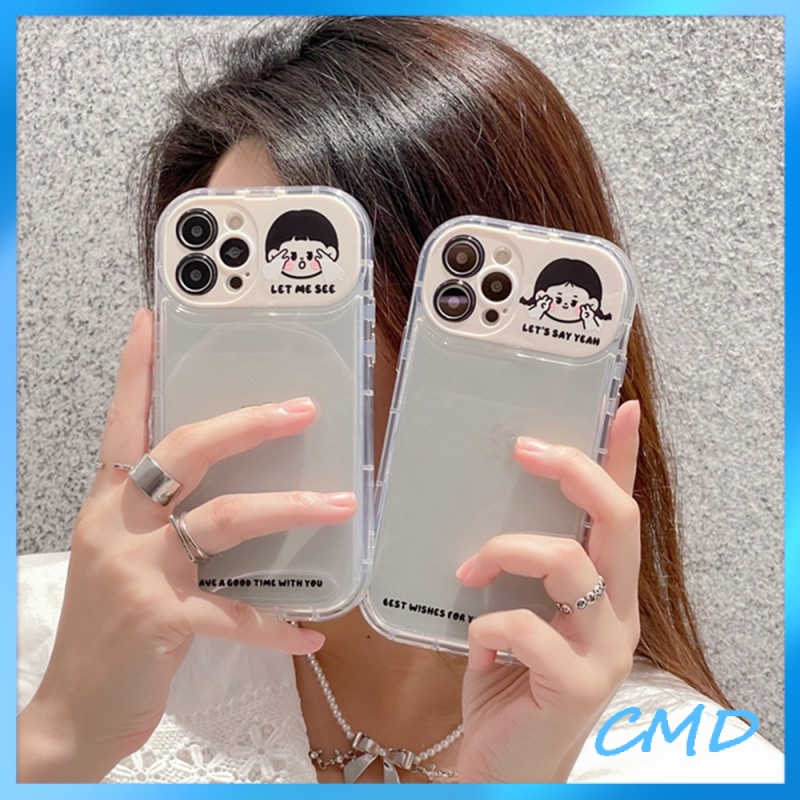 Ốp Lưng iPhone Camera Hoa Thỏ Hoa Tpu + Gương Trang Điểm Graffiti Các cặp đôi Có giá đỡ Gương trang điểm  Cho Iphone 7plus / 8plus / X / xs / xsmax / 11 / 12 / 13 / 14 / Plus / pro / pro max-5038