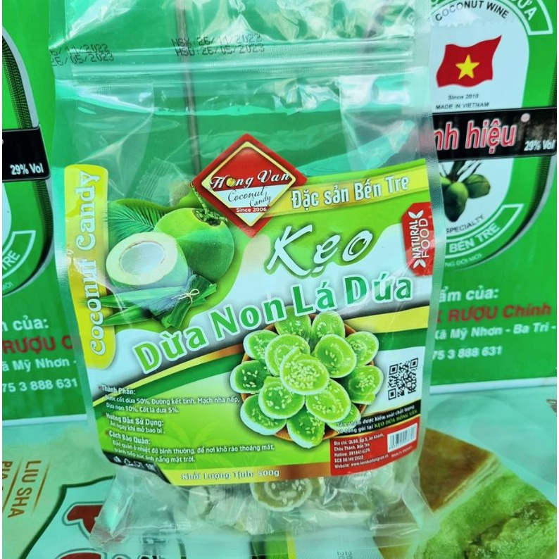 Kẹo dừa dứa non Hồng Vân ( túi 500g )