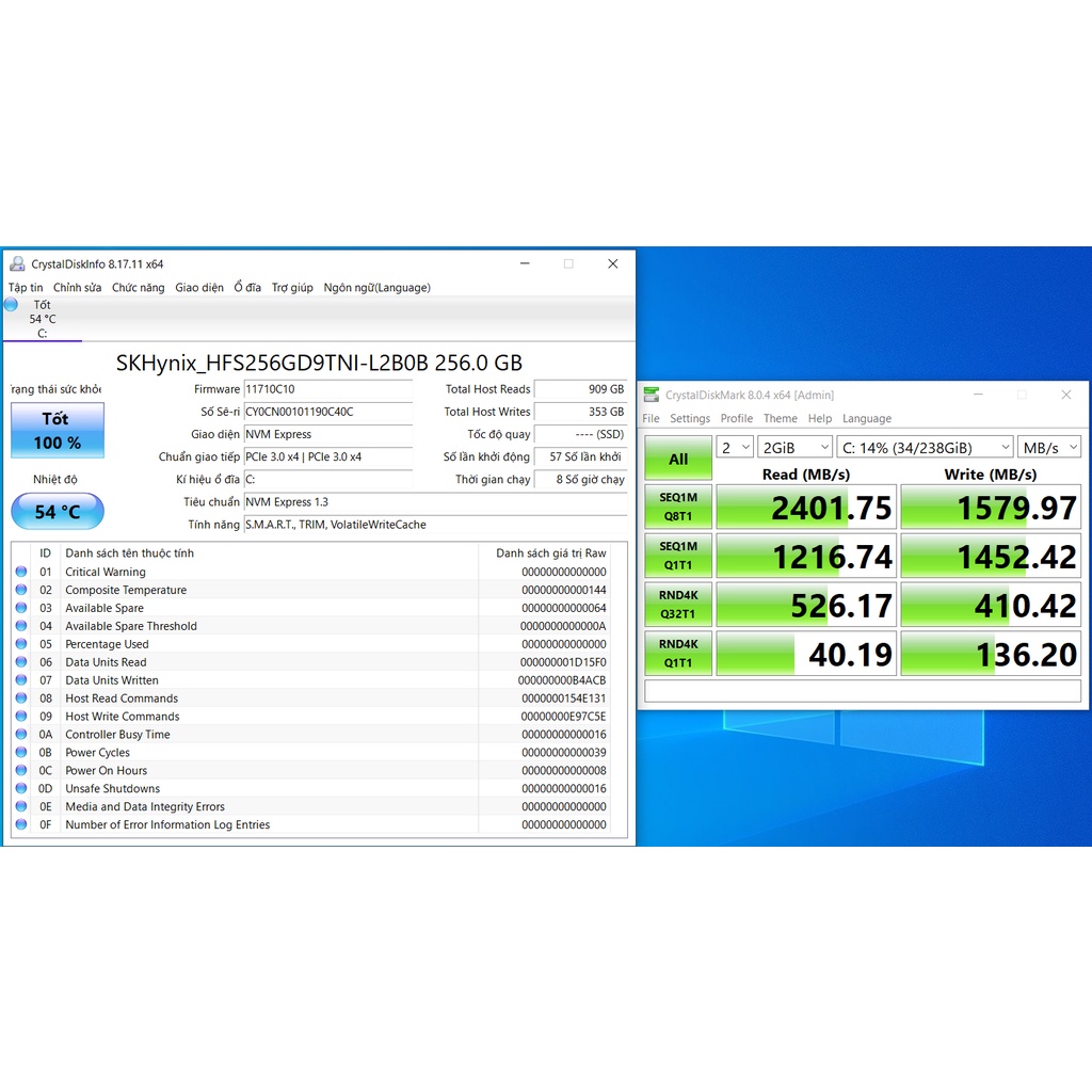 Ổ SSD Sk Hynix PC611 256GB Nvme 2280 - New bóc máy - Tốc độ 3100MB/s | BigBuy360 - bigbuy360.vn