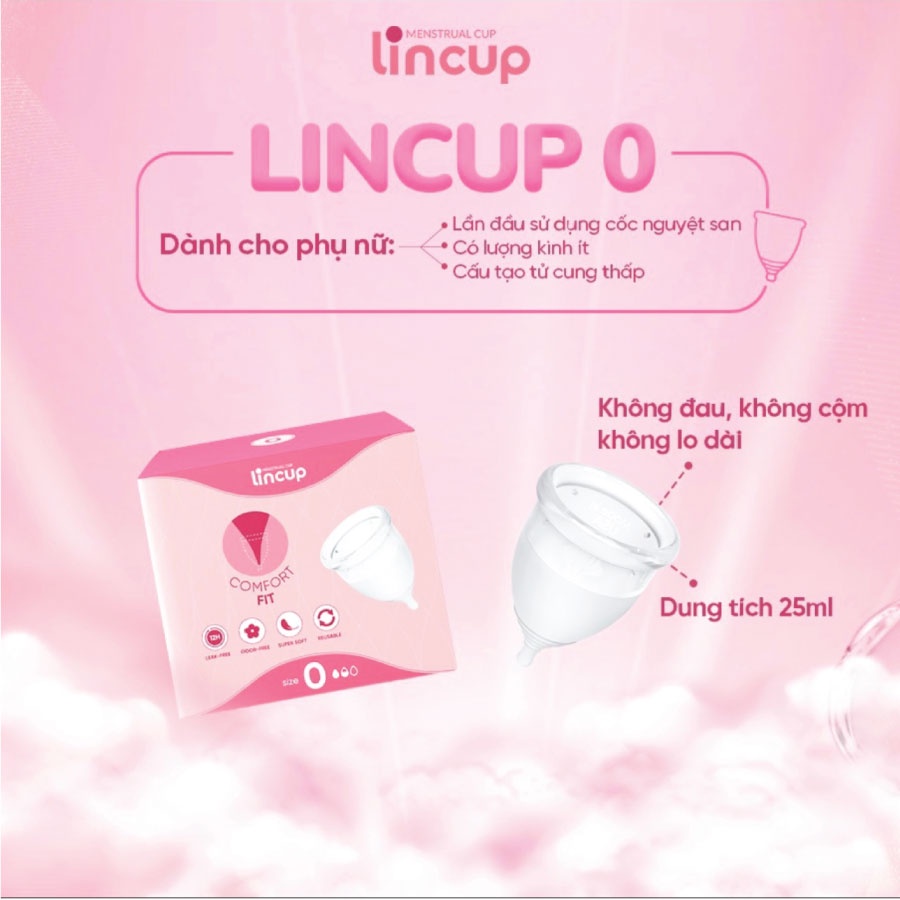 Cốc nguyệt san Lincup và Gel bôi trơn Lincare Aqua Gel