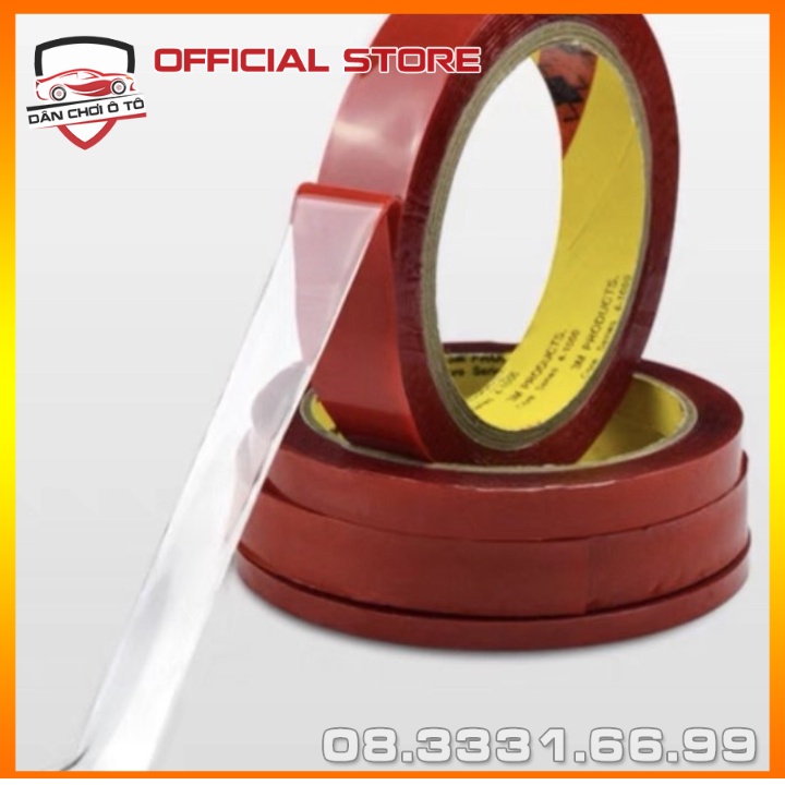 Băng dính 3M, băng keo cường lực 2 Mặt trong suốt chất liệu Acrylic siêu bám dính Siêu Chắc Chắn - Nhiều Size
