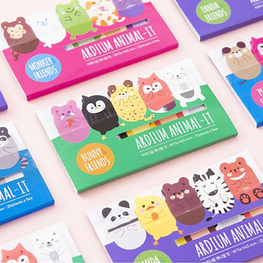 Giấy Dán Ghi Chú Họa Tiết Hoạt Hình Dễ Thương Phong Cách Hàn Quốc