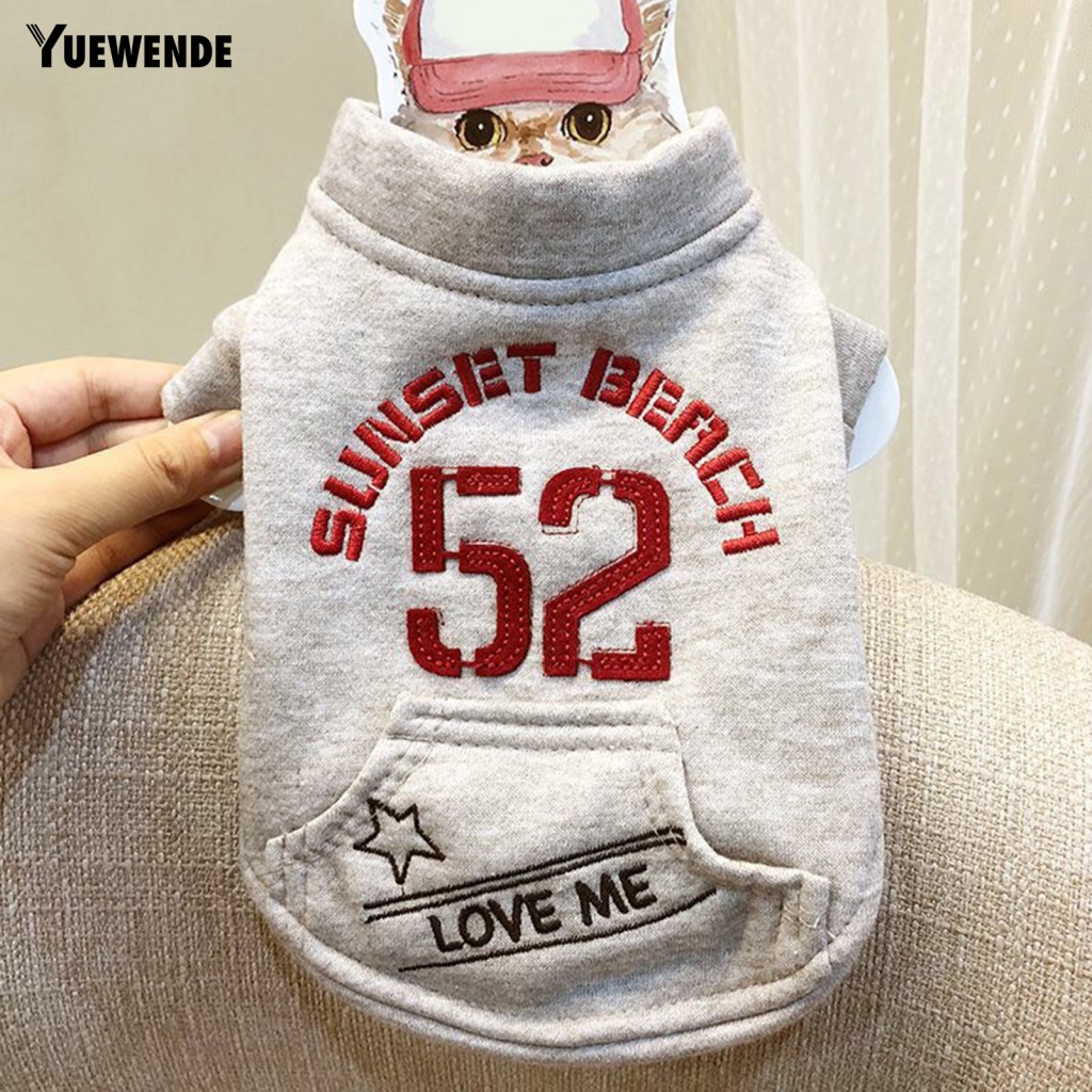 [Yue.z] Áo Khoác Hai Chân Bằng Vải Lông Thoải Mái Chống Cắn Dành Cho Chó Mèo