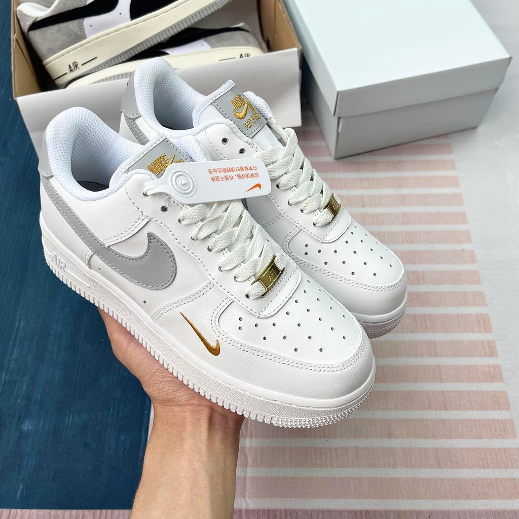 Giày thể thao AF1 vệt xám , Giày air force 1 trắng vệt xám nam nữ hot trend 2022 full box bill