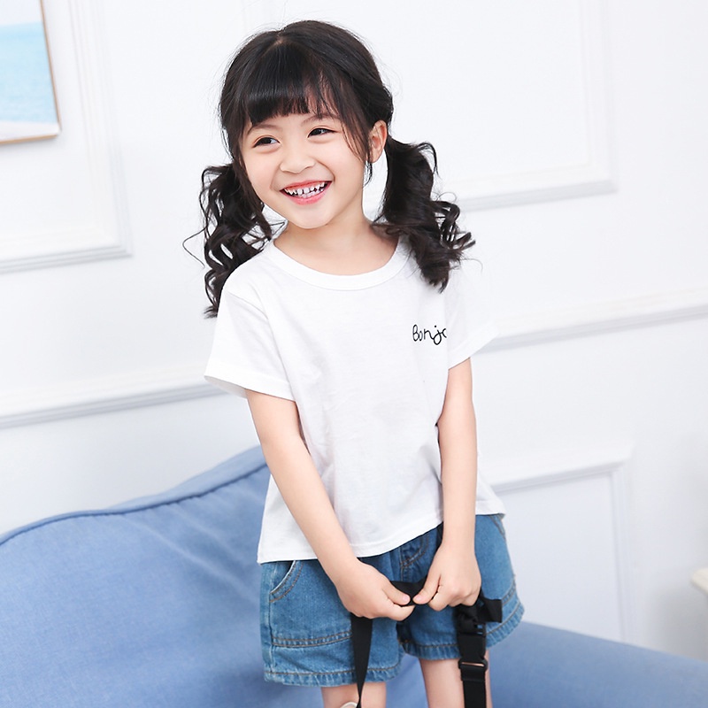 Áo Thun Mùa Hè Phong Cách Mới Cho Bé Gái Aku