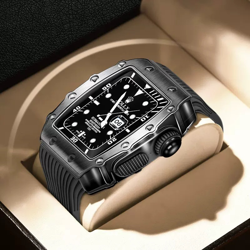 Dây Đeo Silicone + Modification Kit Ốp Bảo Vệ Cho Đồng Hồ Thông Minh apple watch series ultra 8 7 8 7 6 5 49mm 45mm 44mm 41mm