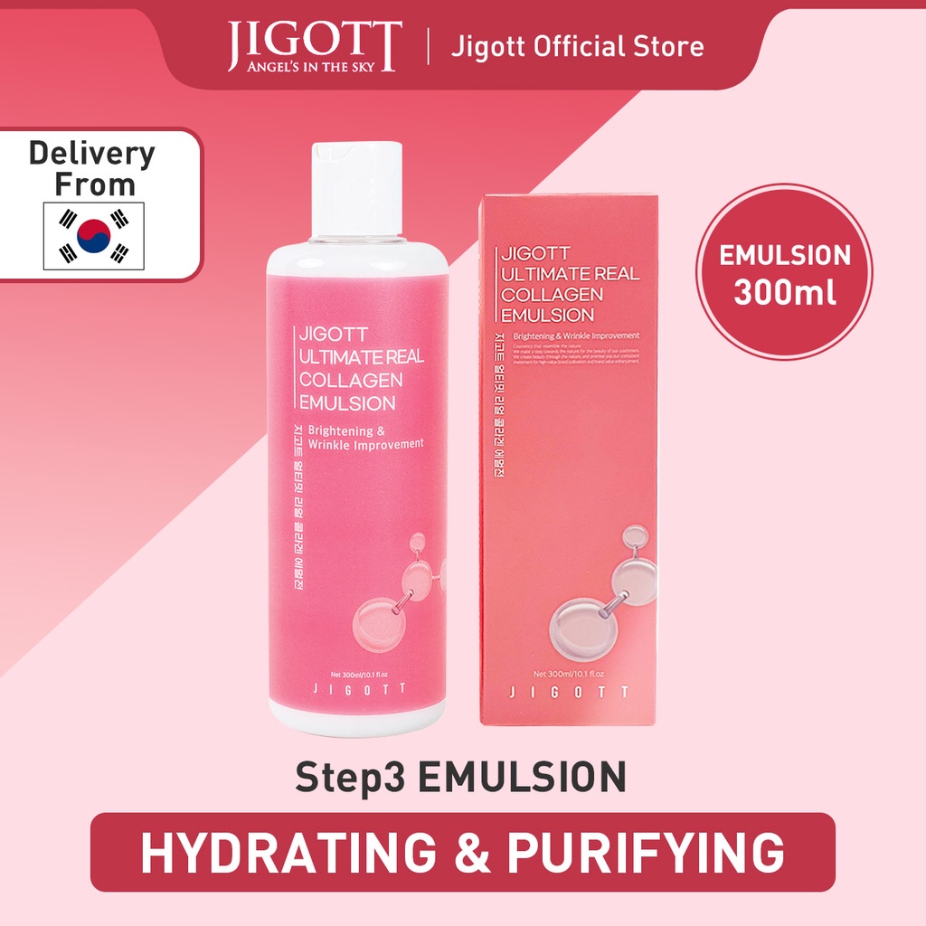 Sữa dưỡng thể Jigott collagen Hàn Quốc hỗ trợ dưỡng ẩm và làm sạch da 300ml