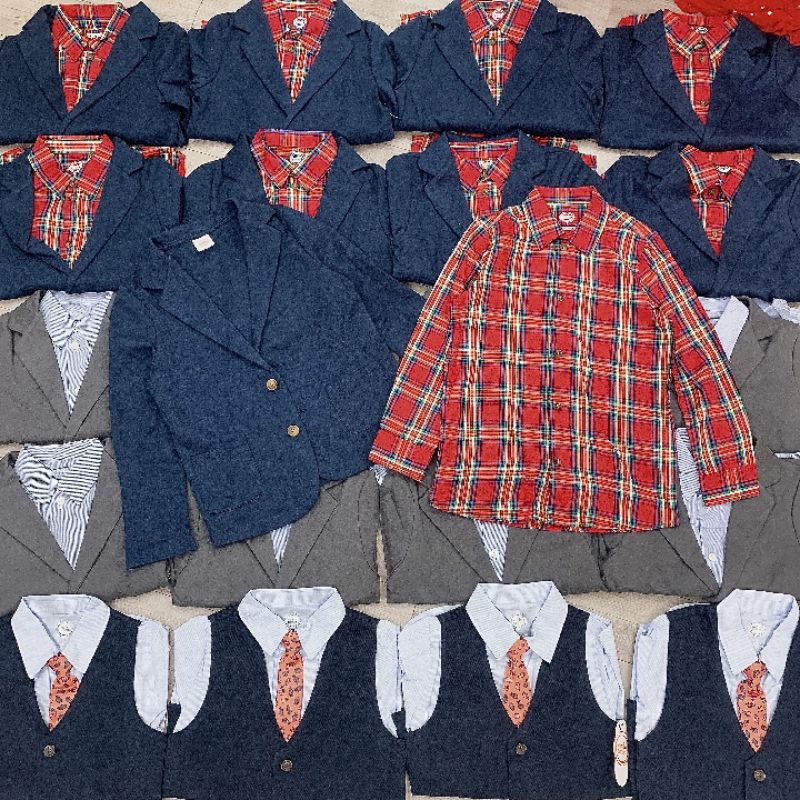 Sét Áo vest và áo sơ mi bé trai 4 đến 14 tuổi