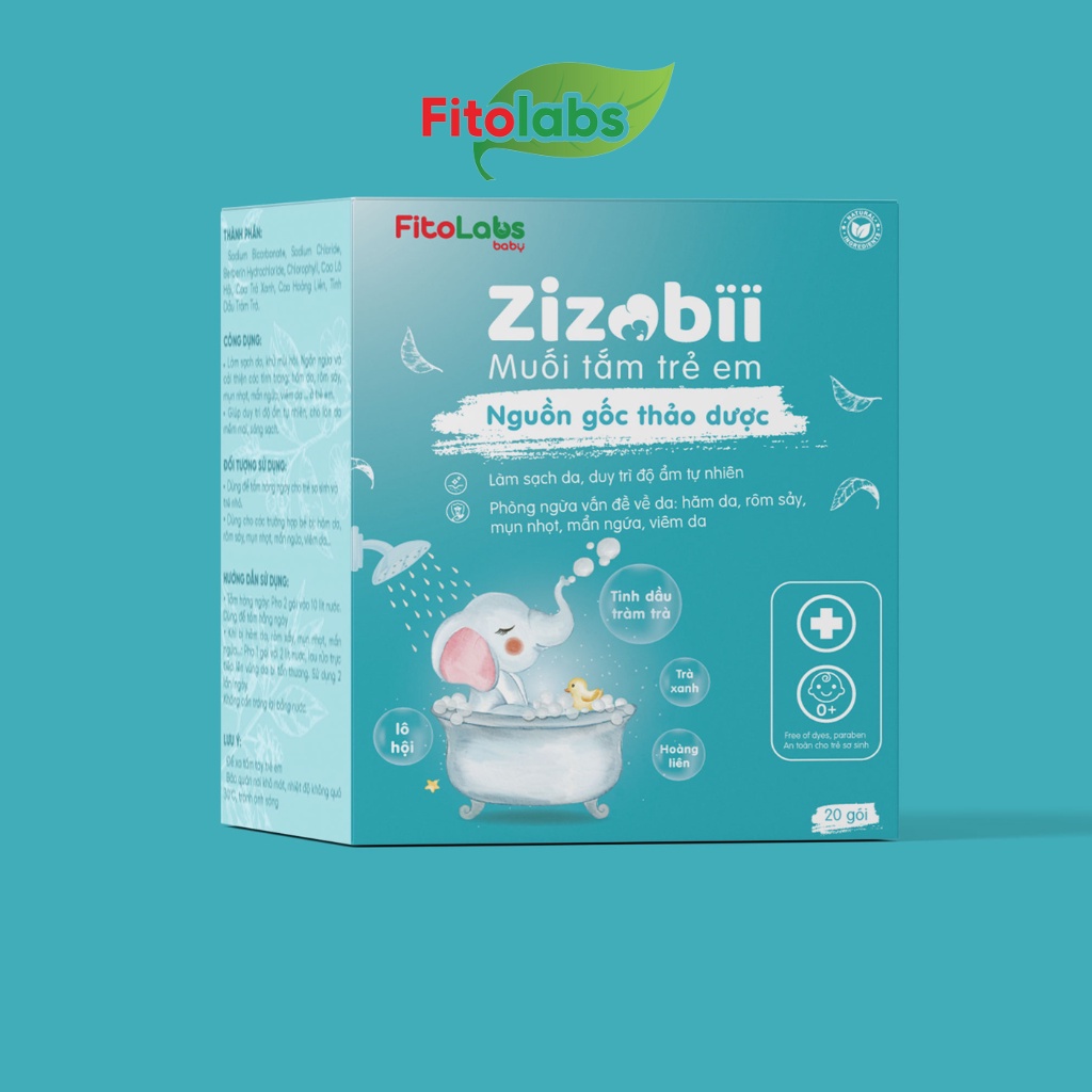 Muối tắm thảo dược zizobii fitolabs giúp làm sạch da, ngăn ngừa rôm sảy - ảnh sản phẩm 7