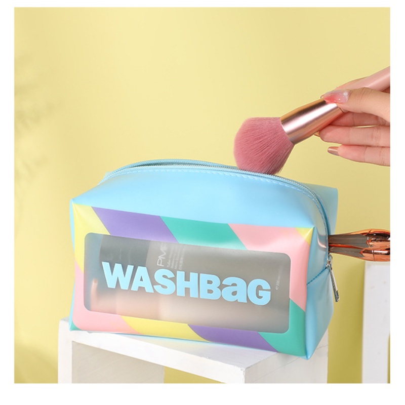 Túi Đựng Mỹ Phẩm Son Môi Dạng Vuông Trong Suốt Nhỏ Gọn Tiện Lợi