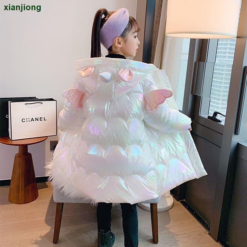 Áo Khoác Phao Đệm Dày Giữ Ấm Mùa Đông Thời Trang Hàn Quốc Cho Bé Gái