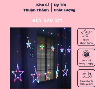 Đèn led trang trí - Đèn nháy hình trăng sao - Hình tròn dài 5m nhấp nháy nhiều màu