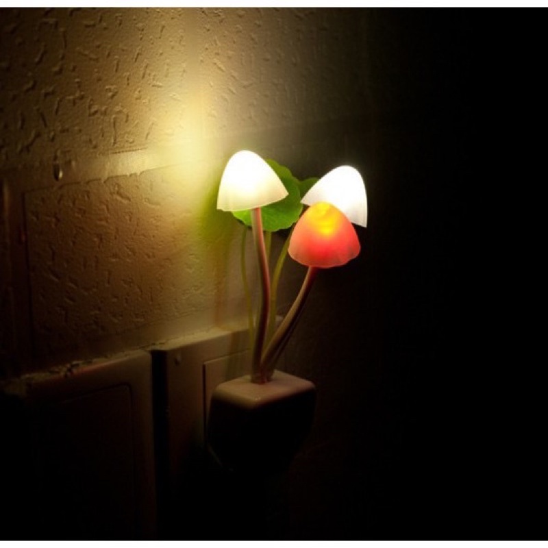 Đèn ngủ cảm ứng hình nấm avatar đèn tự sáng khi tối thiết kế đẹp tự nhiên