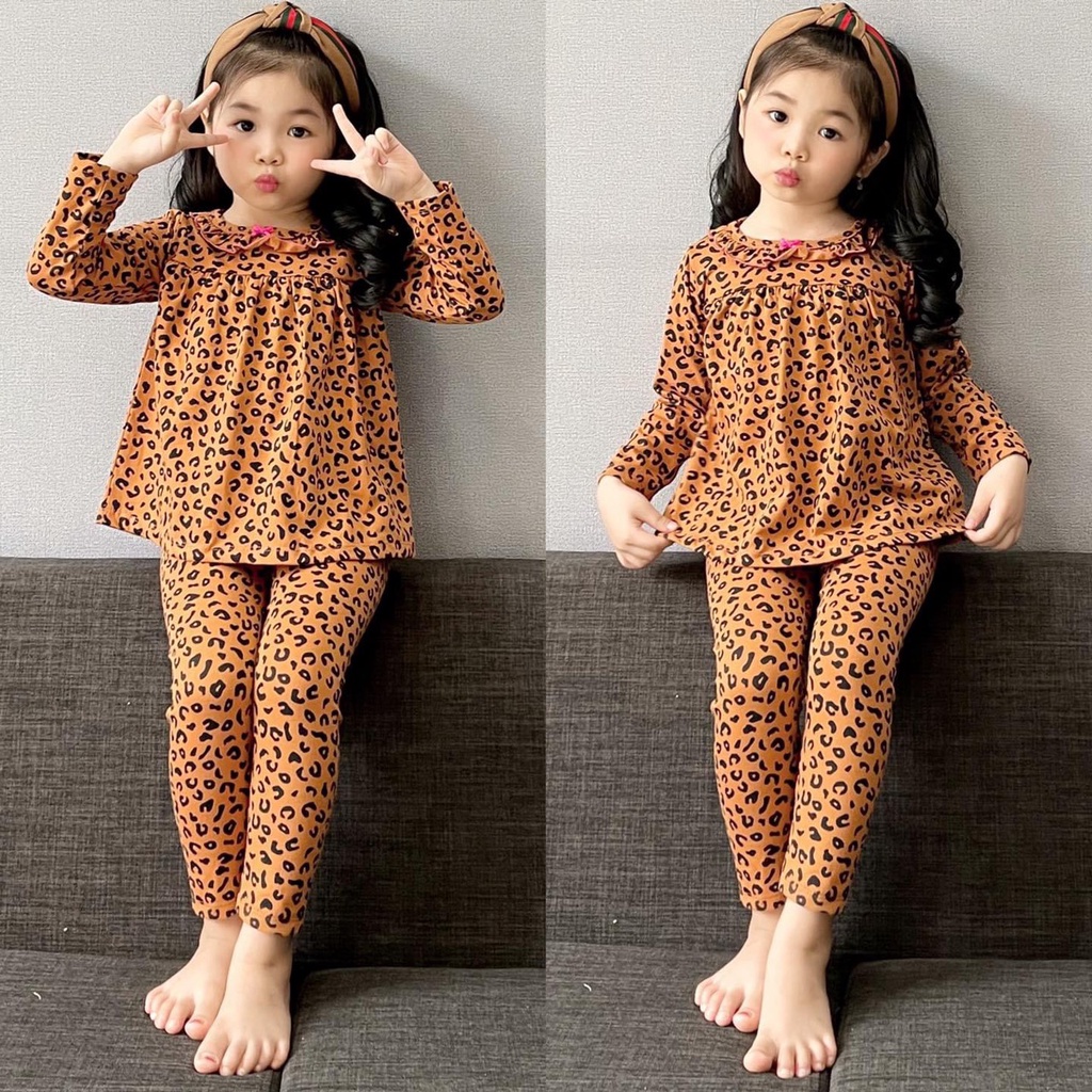 Bộ đồ tay dài thu đông bé gái cotton thun bozip babydoll bánh bèo 💞 Đồ bộ bé gái VNXK 💞