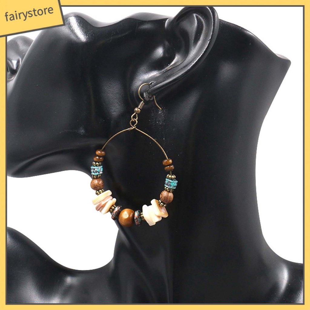 1 Đôi Bông Tai Hình Vỏ Sò Phong Cách Boho Thời Trang