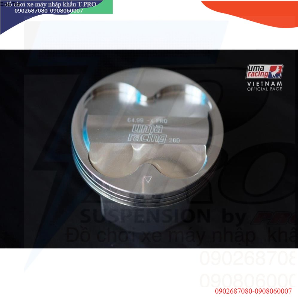 Piston nén UMA Racing 62mm PRO (Super Head) cho Exciter.