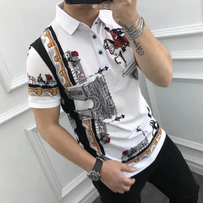 Áo polo Mỏng Tay Ngắn In Họa Tiết Thời Trang Mùa Hè Mới Năm 2021