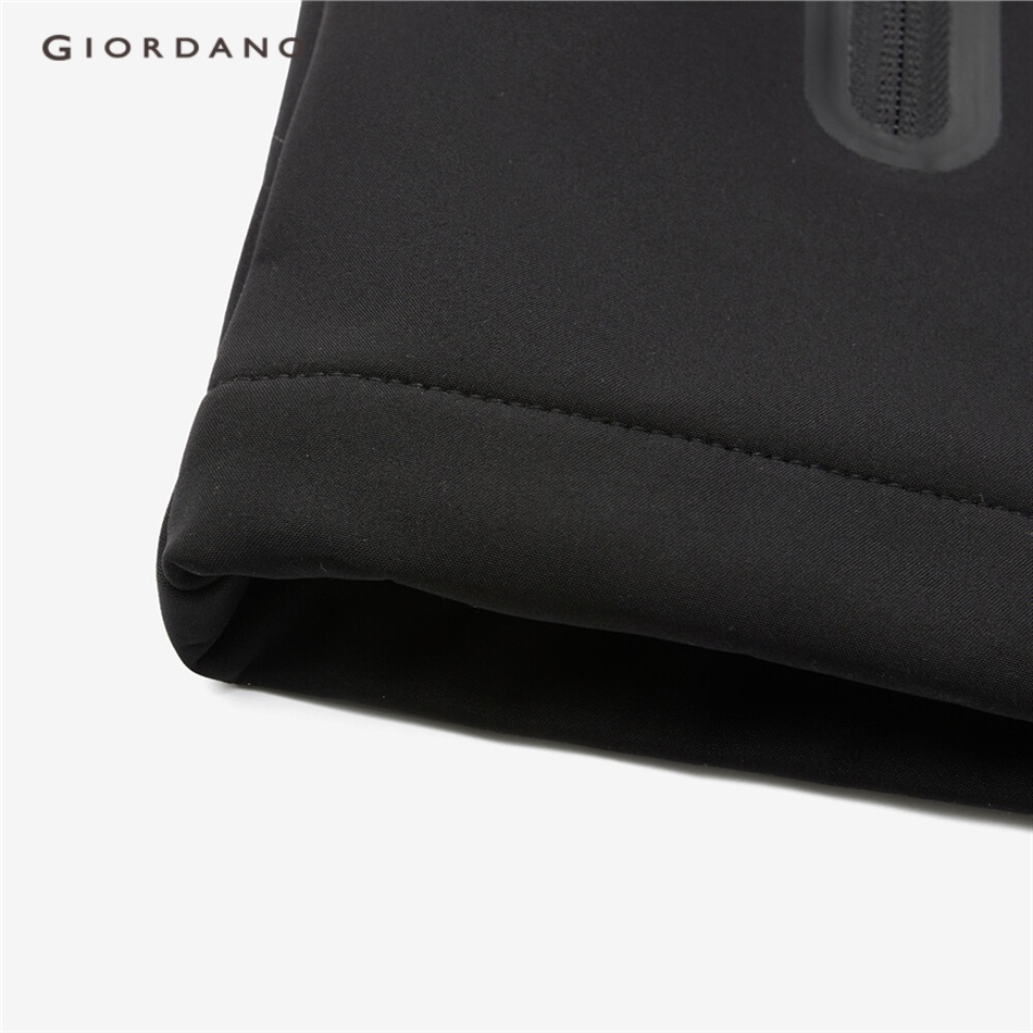 Áo khoác GIORDANO 01072677 tay ráp lót lông cừu tổng hợp dáng rộng có mũ trùm đầu dành cho nam