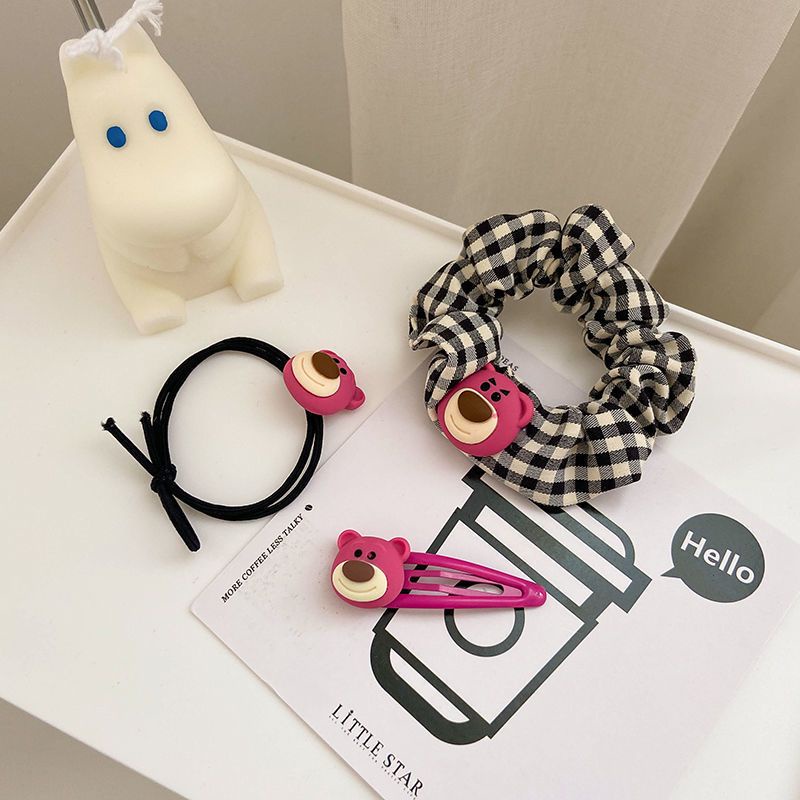 Bộ Dây Buộc Tóc / Kẹp tóc hỗ trợ rửa mặt Rửa Mặt Cỡ Lớn Hình Gấu / Dâu Tây Hoạt Hình Dễ Thương BI67