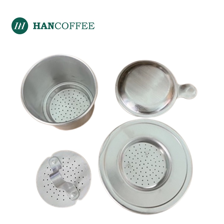 Phin Cà Phê HANCOFFEE Nhôm Vinalu Cao Cấp size 7 pha 25gr bột Cafe, cứng cáp, siêu bền, pha chế siêu ngon