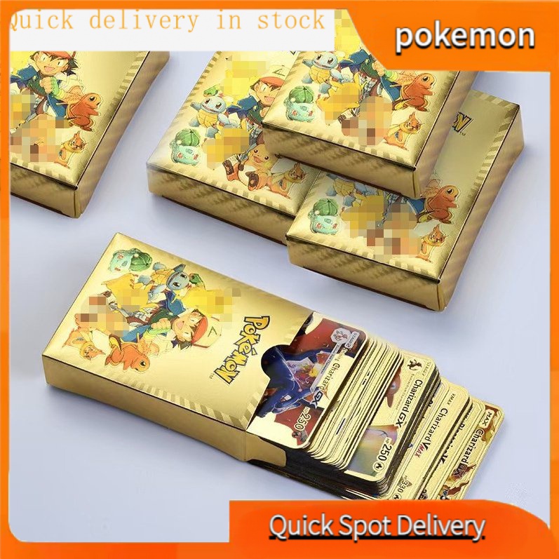 ✨【Direct sales】✨✨Trò Chơi Điện Thoại Di Động Li Daxian✨[Bán Trực Tiếp] Thẻ Bài Pokemon Mạ Vàng In Hoạt Hình Pokémon Dễ Thương